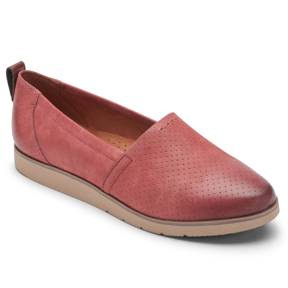 Slip-Ons Rockport Mujer Mexico - Cobb Hill Laci Rojos - FHUIA8907